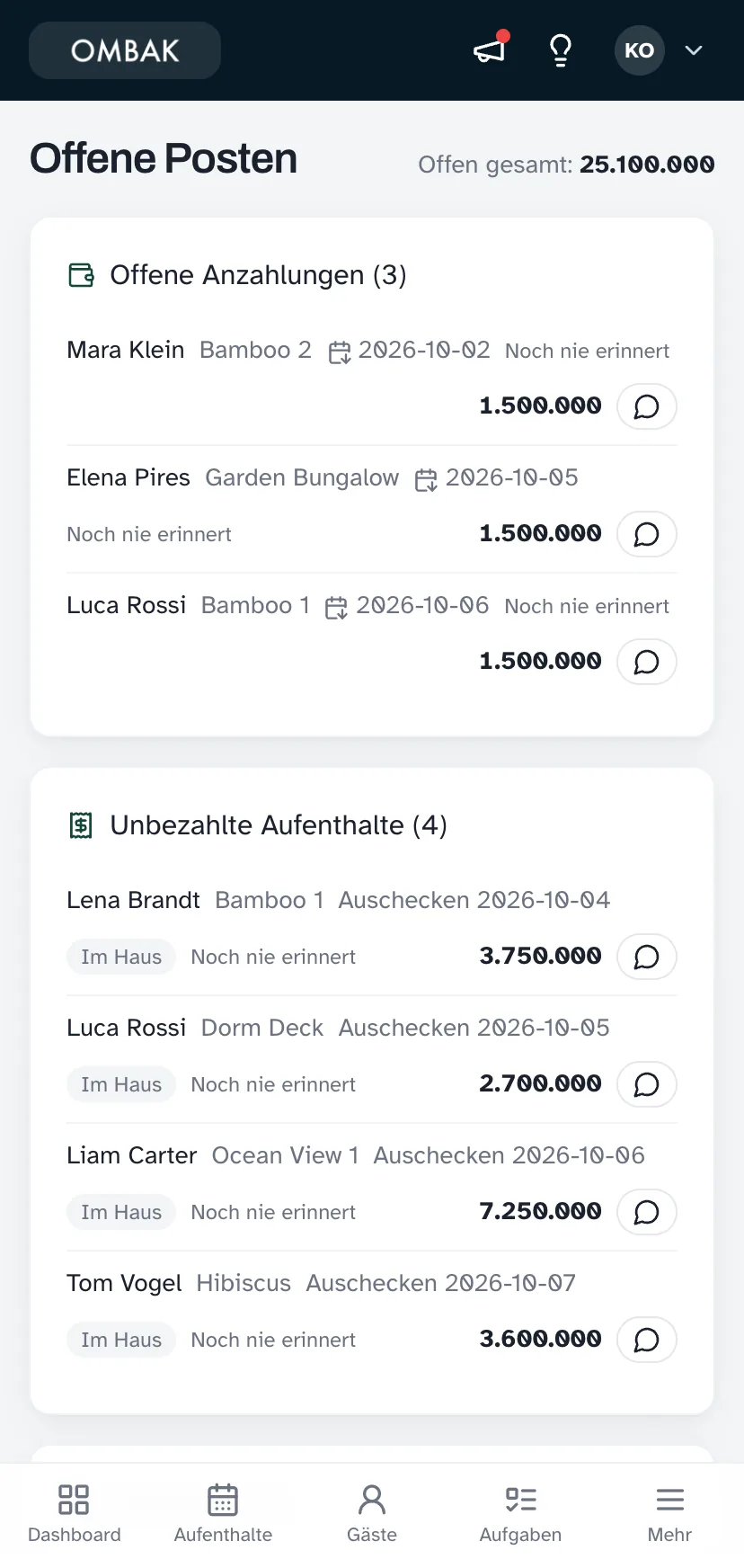 Geld & Belege