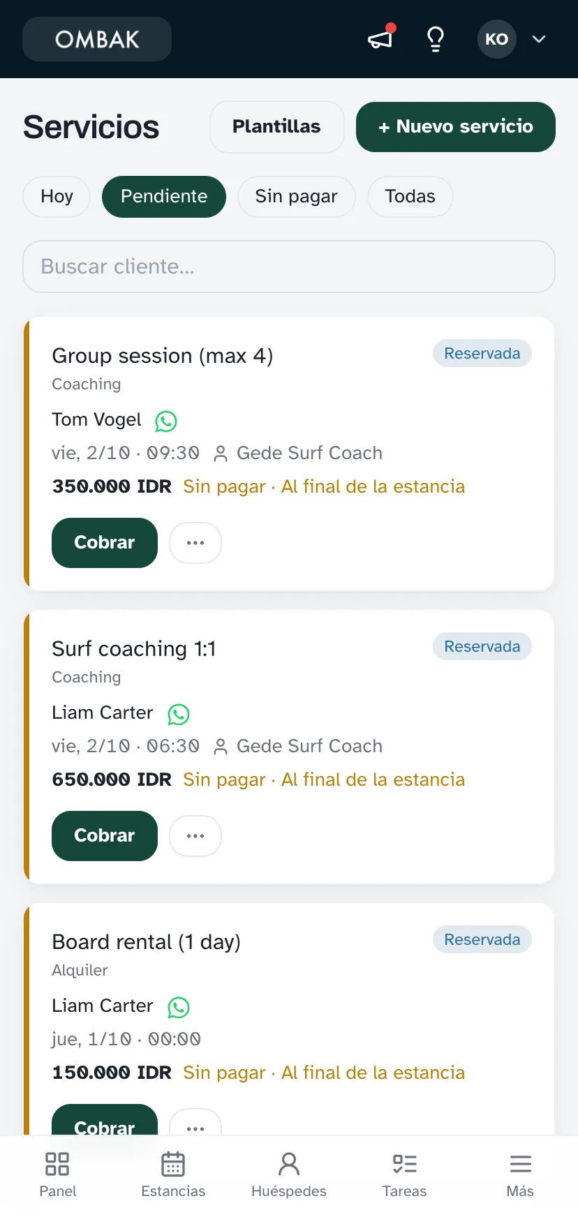 Bar y caja