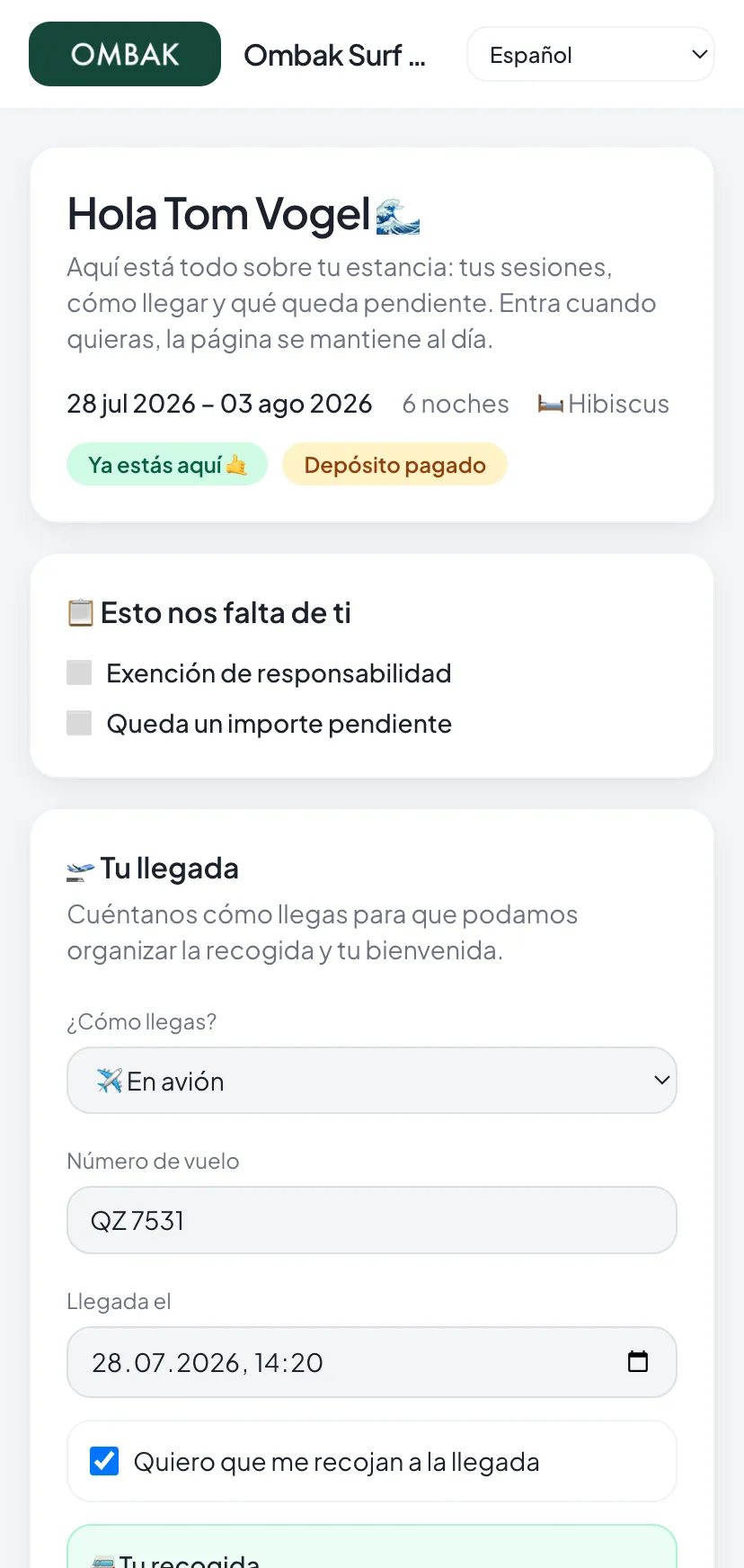 Para tu huésped