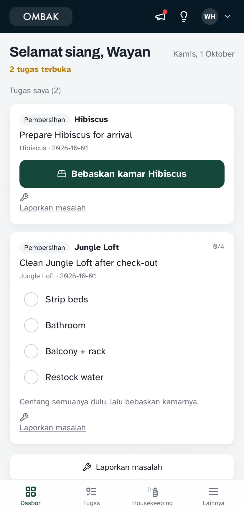 Housekeeping