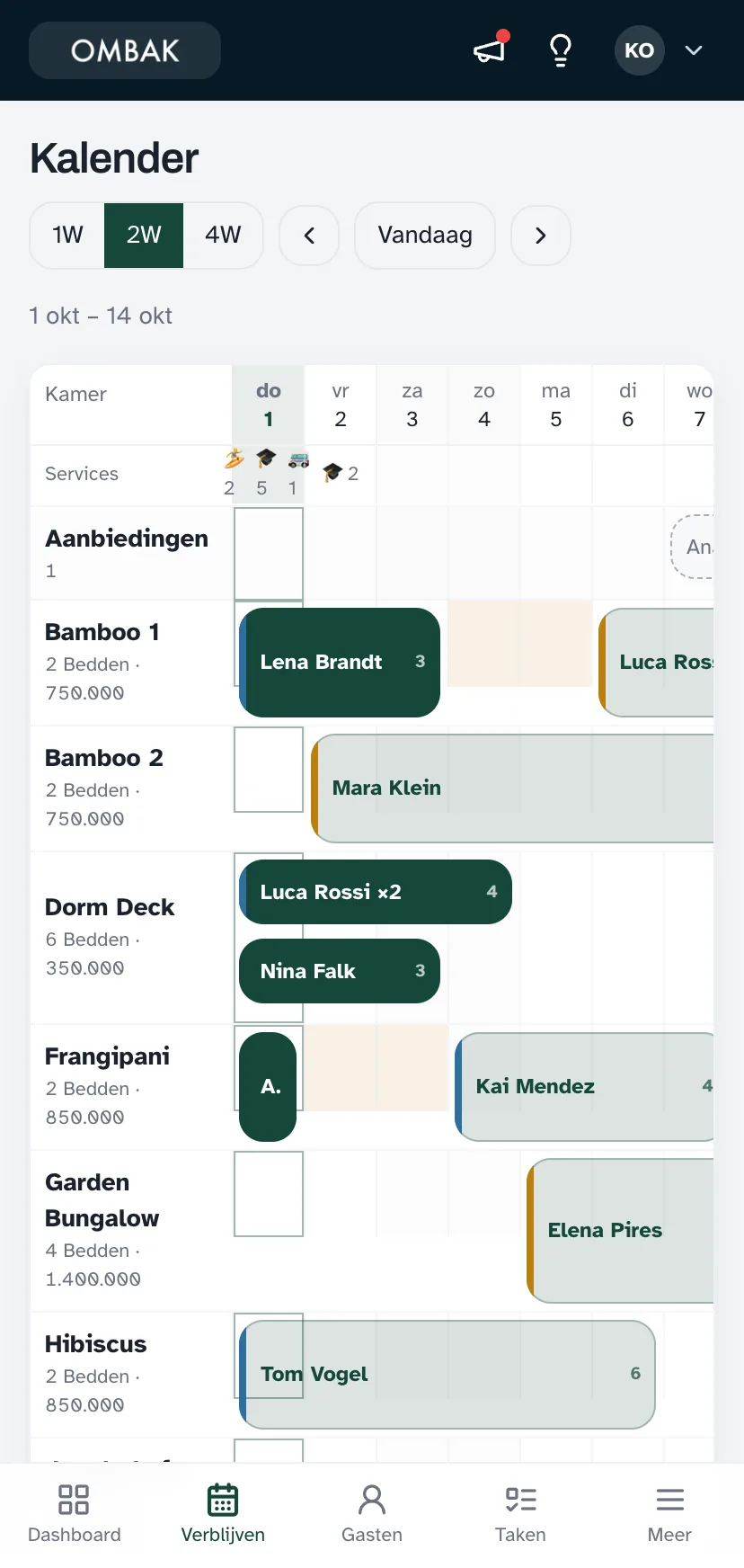 Kalender & bedden